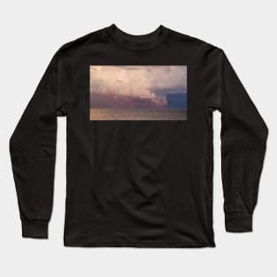 Colorful stormy sky over the ocean Long Sleeve T-Shirt